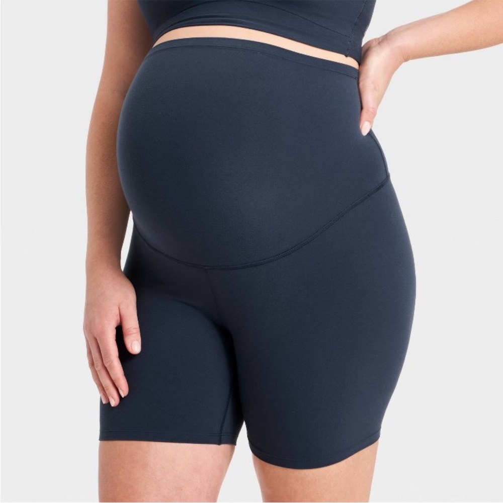 NWT! Everyday Soft Maternity Bike Shorts 6" - All In Motion Navy Blue XXL - Picture 5 of 7